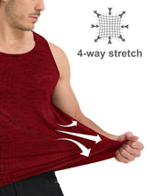 Load image into Gallery viewer, MAGCOMSEN Mens Tank Top Dry Fit Lightweight Tank Tops Gym Sleeveless Workout Tank Top Muscle Shirts Running Beach Shirts Dark Orange
