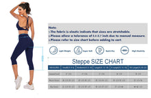 Load image into Gallery viewer, Steppe Naked Feeling High Waisted Yoga Pants Women's Workout Capris Leggings with Pockets Tummy Control Buttery Soft Running Compression Capris for Athletic Gym Exercise Fitness Royal Blue
