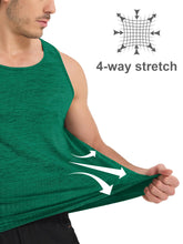 Load image into Gallery viewer, MAGCOMSEN Swim Tank Top Men Gym Dry Fit Sleeveless Muscle Shirts for Men Athletic Workout Active Tank Top Jade Green
