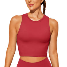Load image into Gallery viewer, Natural Feelings Nudi Sports Bras for Women Removable Padded Yoga Tank Tops Sleeveless Fitness Workout Crop Tops Wine

