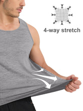 Load image into Gallery viewer, MAGCOMSEN Men's Tank Tops Quick Dry Gym Muscle Workout Athletic Summer Swim Running Tanks Top Light Grey
