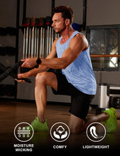 Load image into Gallery viewer, MAGCOMSEN Muscle Tank Tops for Men Sleeveless Shirts Men Running Tank Top Men Gym Tank Quick Dry Workout Athletic Tank Top Light Blue
