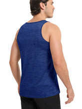Load image into Gallery viewer, MAGCOMSEN Mens Workout Tank Tops Sleeveless Shirts Athletic Dry Fit Tank Top Gym Running Tank Top Men Sport Summer Tank Royal Blue
