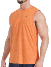 Load image into Gallery viewer, EZRUN Men's Tank Tops Quick Dry Workout Muscle Sleeveless Shirts Summer Gym Athletic Shirt for Swim Beach Running Orange
