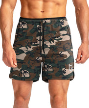 Load image into Gallery viewer, G Gradual Men's 5" Running Shorts with Zip Pockets – Quick-Dry Gym &amp; Athletic Workout Shorts in Green Camo
