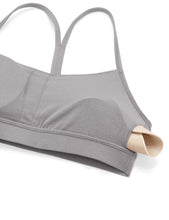 Load image into Gallery viewer, CRZ YOGA Butterluxe Womens Y Back Sports Bra - Padded Racerback Low Impact Spaghetti Thin Strap Workout Yoga Top Gull Gray
