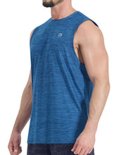 Load image into Gallery viewer, EZRUN Men's Tank Tops Quick Dry Workout Muscle Sleeveless Shirts Summer Gym Athletic Shirt for Swim Beach Running Navy
