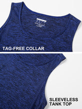 Load image into Gallery viewer, MAGCOMSEN Mens Workout Tank Tops Sleeveless Shirts Athletic Dry Fit Tank Top Gym Running Tank Top Men Sport Summer Tank Royal Blue
