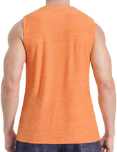 Load image into Gallery viewer, EZRUN Men's Tank Tops Quick Dry Workout Muscle Sleeveless Shirts Summer Gym Athletic Shirt for Swim Beach Running Orange

