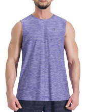 Load image into Gallery viewer, EZRUN Men's Tank Tops Quick Dry Workout Muscle Sleeveless Shirts Summer Gym Athletic Shirt for Swim Beach Running Purple

