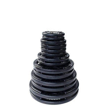 Load image into Gallery viewer, 255lb. Rubber Grip Olympic Plate Set Olympic Weight Set - The Home Fitness Corp

