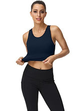 Load image into Gallery viewer, High Neck Sports Bra for Women Longline Full Coverage Sports Bras Medium Impact Padded Workout Crop Tops for Yoga Gym
