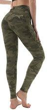 Load image into Gallery viewer, AFITNE Yoga Pants for Women High Waisted Printed Athletic Leggings with Pockets Workout Gym Fitness Spandex Yoga Pants Camo Olive Green - M

