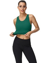 Load image into Gallery viewer, High Neck Sports Bra for Women Longline Full Coverage Sports Bras Medium Impact Padded Workout Crop Tops for Yoga Gym
