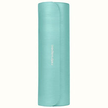Load image into Gallery viewer, Retrospec Solana Yoga Mat 1" Thick w/Nylon Strap for Men &amp; Women - Non Slip Exercise Mat for Home Yoga, Pilates, Stretching, Floor &amp; Fitness Workouts - Blue Lagoon
