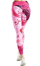Load image into Gallery viewer, COOLOMG Women's Yoga Pants Printed Leggings Workout Running Tights with Side Pockets Pink S
