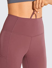 Load image into Gallery viewer, CRZ YOGA Women's Naked Feeling Workout Leggings 25 Inches - High Waisted Yoga Pants with Side Pockets Sepia
