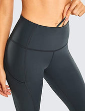 Load image into Gallery viewer, CRZ YOGA Women's Naked Feeling Workout Leggings 25 Inches - High Waisted Yoga Pants with Side Pockets Melanite
