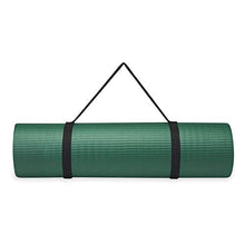 Load image into Gallery viewer, Gaiam Essentials Thick Yoga Mat Fitness &amp; Exercise Mat with Easy-Cinch Carrier Strap, Green, 72"L X 24"W X 2/5 Inch Thick
