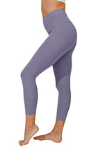 Load image into Gallery viewer, Yogalicious High Waist Ultra Soft Lightweight Capris - High Rise Yoga Pants - Alpine Iris Nude Tech
