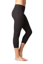 Load image into Gallery viewer, Yogalicious High Waist Ultra Soft Lightweight Capris -  High Rise Yoga Pants - Black Nude Tech
