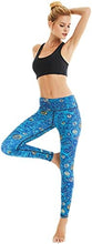 Load image into Gallery viewer, COOLOMG Women's Yoga Running Pants Printed Compression Leggings Workout Tights Hidden Pocket Waves
