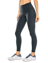 Load image into Gallery viewer, CRZ YOGA Women's Naked Feeling Workout Leggings 25 Inches - High Waisted Yoga Pants with Side Pockets Melanite
