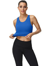 Load image into Gallery viewer, High Neck Sports Bra for Women Longline Full Coverage Sports Bras Medium Impact Padded Workout Crop Tops for Yoga Gym
