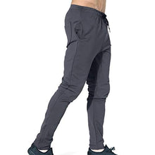 Load image into Gallery viewer, BROKIG Mens Zip Joggers Pants - Casual Gym Workout Track Pants Comfortable Slim Fit Tapered Sweatpants with Pockets (Shadow Grey)
