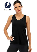 Load image into Gallery viewer, ICTIVE Workout Tank Tops for Women Sleeveless Yoga Tops for Women Mesh Racerback Tank Tops Muscle Tank Workout Tops for Women Backless Running Tank Tops Activewear Gym Tops Black
