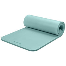 Load image into Gallery viewer, Retrospec Solana Yoga Mat 1" Thick w/Nylon Strap for Men &amp; Women - Non Slip Exercise Mat for Home Yoga, Pilates, Stretching, Floor &amp; Fitness Workouts - Blue Ridge
