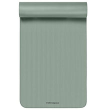 Load image into Gallery viewer, Retrospec Solana Yoga Mat 1" Thick w/Nylon Strap for Men &amp; Women - Non Slip Exercise Mat for Home Yoga, Pilates, Stretching, Floor &amp; Fitness Workouts - Sage
