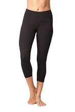 Load image into Gallery viewer, Yogalicious High Waist Ultra Soft Lightweight Capris -  High Rise Yoga Pants - Black Nude Tech
