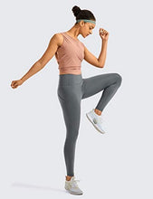 Load image into Gallery viewer, CRZ YOGA Women's Naked Feeling Workout Leggings 25 Inches - High Waisted Yoga Pants with Side Pockets Dark Carbon
