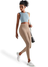 Load image into Gallery viewer, High Neck Sports Bra for Women Longline Low Back Sports Bras Medium Impact Padded Workout Crop Tops for Yoga Gym
