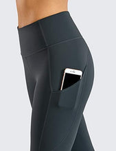 Load image into Gallery viewer, CRZ YOGA Women's Naked Feeling Workout Leggings 25 Inches - High Waisted Yoga Pants with Side Pockets Melanite
