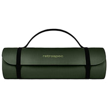 Load image into Gallery viewer, Retrospec Solana Yoga Mat 1" Thick w/Nylon Strap for Men &amp; Women - Non Slip Exercise Mat for Home Yoga, Pilates, Stretching, Floor &amp; Fitness Workouts - Wild Spruce
