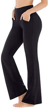 Load image into Gallery viewer, Ewedoos Bootcut Yoga Pants for Women High Waisted Yoga Pants with Pockets for Women Bootleg Work Pants Workout Pants Black
