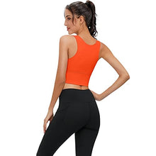 Load image into Gallery viewer, High Neck Sports Bra for Women Longline Full Coverage Sports Bras Medium Impact Padded Workout Crop Tops for Yoga Gym
