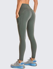 Load image into Gallery viewer, CRZ YOGA Women's Naked Feeling Workout Leggings 25 Inches - High Waisted Yoga Pants with Side Pockets Grey Sage
