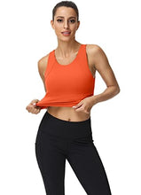 Load image into Gallery viewer, High Neck Sports Bra for Women Longline Full Coverage Sports Bras Medium Impact Padded Workout Crop Tops for Yoga Gym
