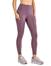 Load image into Gallery viewer, CRZ YOGA Women's Naked Feeling Workout Leggings 25 Inches - High Waisted Yoga Pants with Side Pockets Antique Bark
