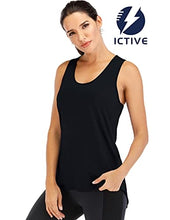 Load image into Gallery viewer, ICTIVE Yoga Tops for Women Loose Fit Workout Tank Tops for Women Backless Sleeveless Keyhole Open Back Muscle Tank Running Tank Tops Workout Tops Racerback Gym Summer Tops Black
