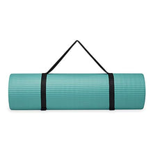 Load image into Gallery viewer, Gaiam Essentials Thick Yoga Mat Fitness &amp; Exercise Mat With Easy-Cinch Carrier Strap, Teal, 72"L X 24"W X 2/5 Inch Thick
