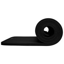 Load image into Gallery viewer, Retrospec Solana Yoga Mat 1" Thick w/Nylon Strap for Men &amp; Women - Non Slip Exercise Mat for Home Yoga, Pilates, Stretching, Floor &amp; Fitness Workouts - Black

