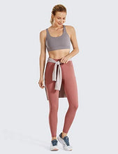 Load image into Gallery viewer, CRZ YOGA Women's Naked Feeling Workout Leggings 25 Inches - High Waisted Yoga Pants with Side Pockets Light Reddish Brown
