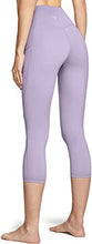 Load image into Gallery viewer, TSLA High Waist Yoga Pants with Pockets, Tummy Control Yoga Leggings, Non See-Through Workout Running Tights, Capris Pocket Peachy Lavender
