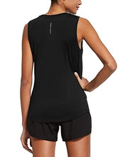 Load image into Gallery viewer, BALEAF Women's Workout Tank Tops Sleeveless Running Shirts Activewear Gym Tops Black Size

