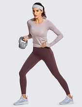 Load image into Gallery viewer, CRZ YOGA Women's Naked Feeling Workout Leggings 25 Inches - High Waisted Yoga Pants with Side Pockets Arctic Plum
