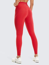 Load image into Gallery viewer, CRZ YOGA Women's Naked Feeling Workout Leggings 25 Inches - High Waisted Yoga Pants with Side Pockets Crimson
